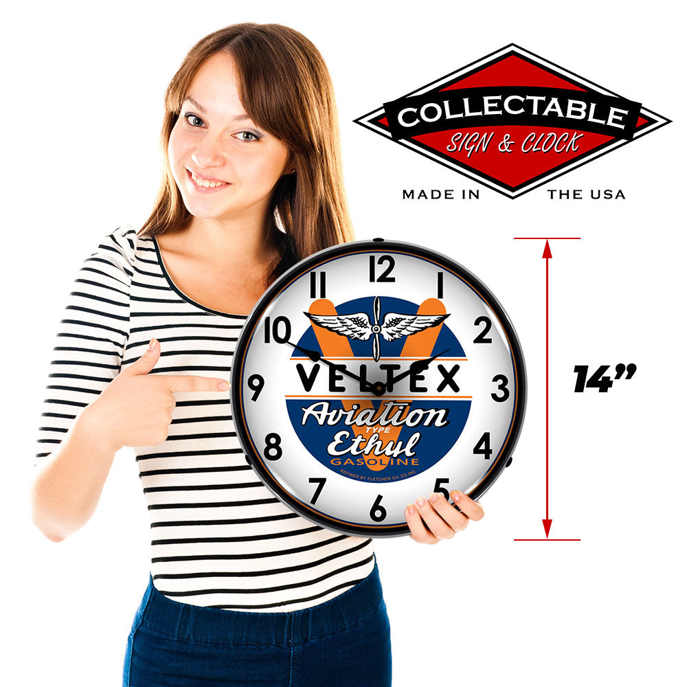 Veltex, Aviation Ethyl Gasoline 14" LED Wall Clock