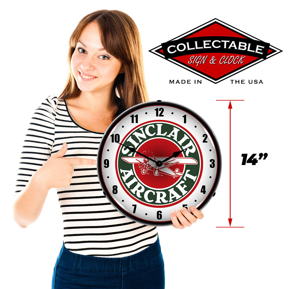 Sinclair Aircraft 14" LED Wall Clock