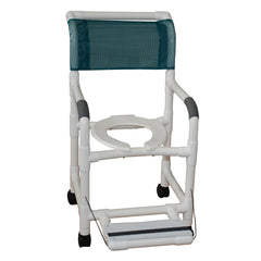 MJM Shower Chair with Folding Footrest & Mesh Back