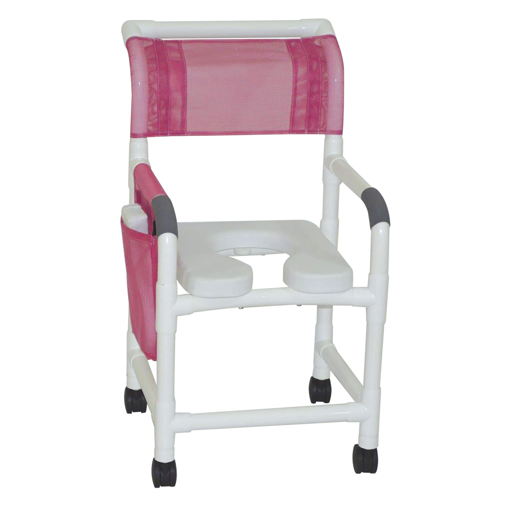 MJM 18" Deluxe Shower & Commode Chair, 300 lb Capacity
