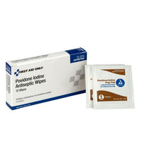 First Aid Only PVP Iodine Wipes, 10 Per Box (Case of 79)