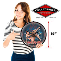 Asphalt Alice 14" LED Wall Clock
