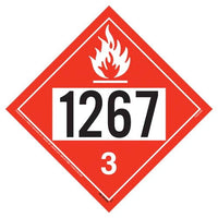 JJ Keller 1267 Placard - Class 3 Flammable Liquid