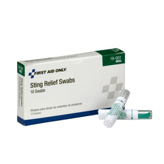 First Aid Only Sting Relief Swabs, 10 Per Box