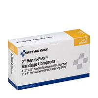 First Aid Only 2" Hema-Flex Bandage Compress, 4 Per Box