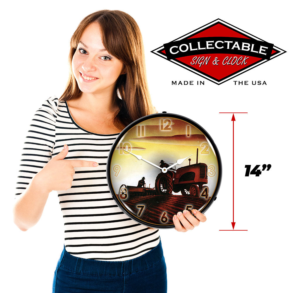 Working in the Field 14" LED Wall Clock