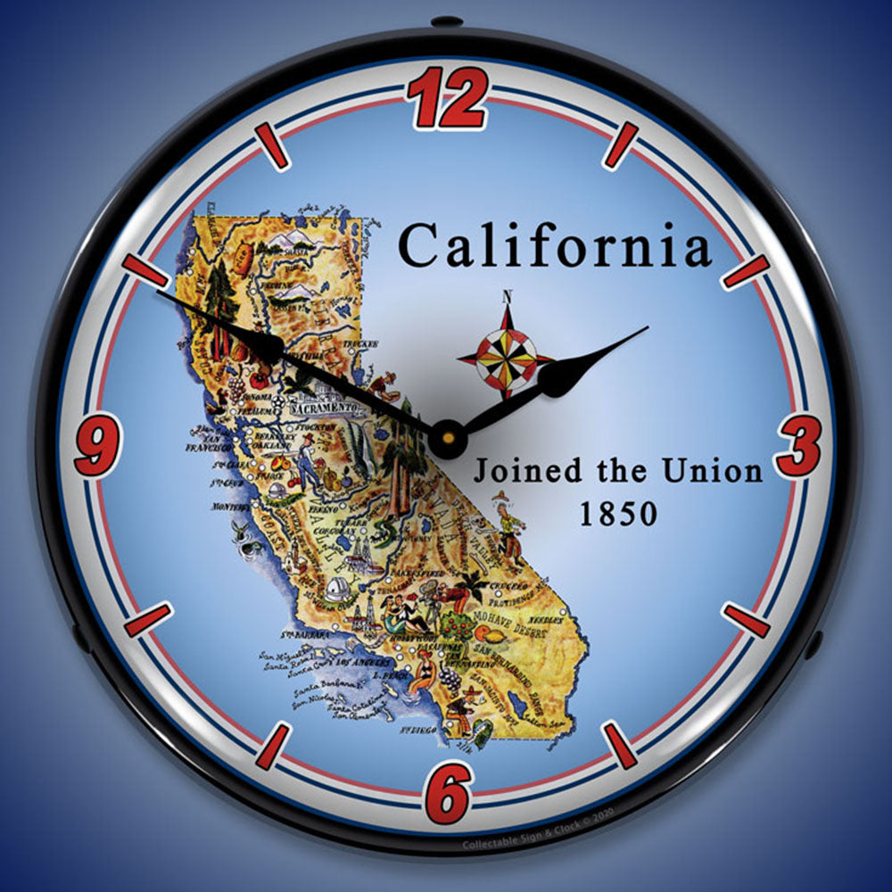 State of California 14" LED Wall Clock