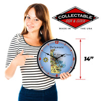 State of Delaware 14" LED Wall Clock