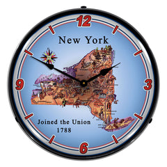 State of New York 14" LED Wall Clock