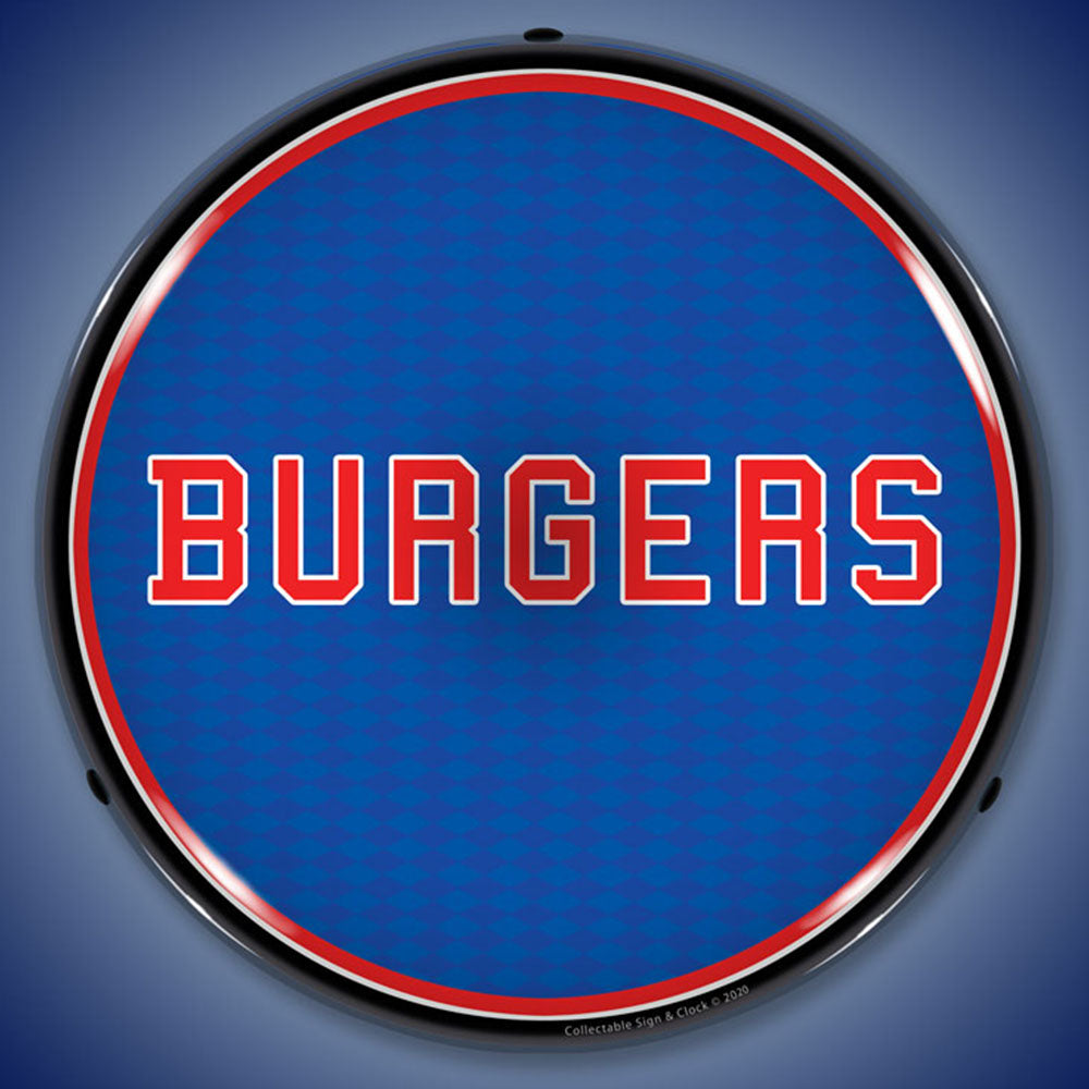 Burgers 14" LED Front Window Business Sign