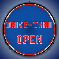 Drive-Thru Open 14" LED Front Window Business Sign
