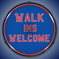 Walk ins Welcome 14" LED Front Window Business Sign