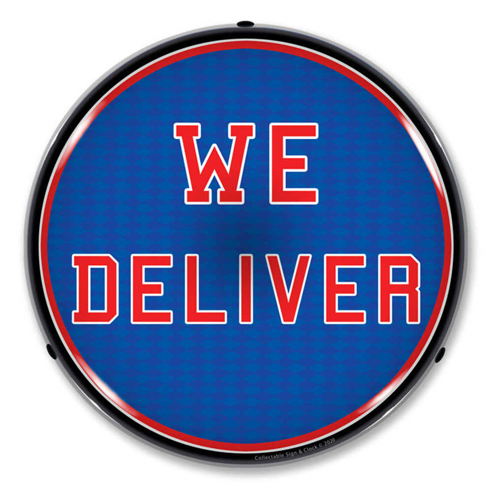 WE DELIVER 14" LED Front Window Business Sign