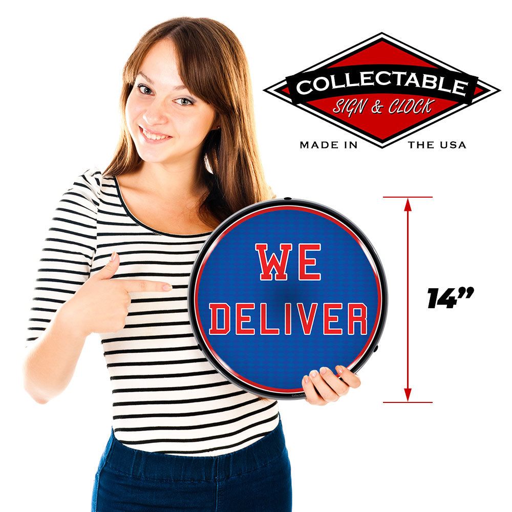 WE DELIVER 14" LED Front Window Business Sign