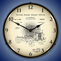 Peterbuilt Cab Over Semi Truck 1950 Patent 14" LED Wall Clock