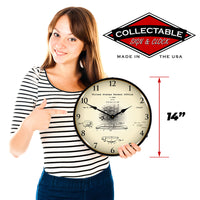 1928 Henry Ford Engine Patent 14" LED Wall Clock