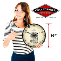 1932 Henry Ford Engine Patent 14" LED Wall Clock