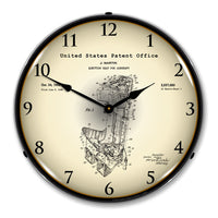 1948 Martin Aircraft Ejection Seat Patent 14" LED Wall Clock