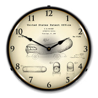 1952 Oscar Mayer Wienermobile Patent 14" LED Wall Clock