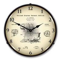 1934 Kitchen Mixer Patent 14" LED Wall Clock