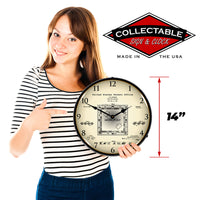 1935 Monopoly Game Patent 14" LED Wall Clock