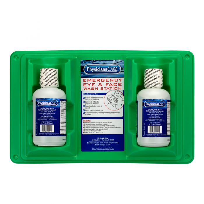 First Aid Only 16 oz. Double Eyewash Station Screw Cap Bottle