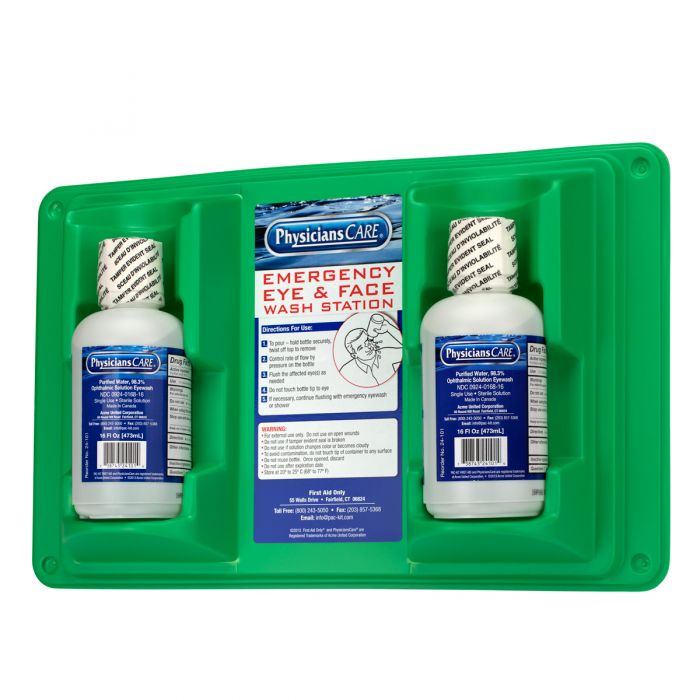 First Aid Only 16 oz. Double Eyewash Station Screw Cap Bottle