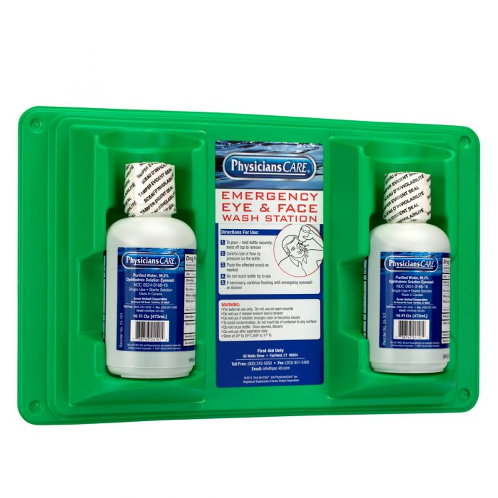 First Aid Only 16 oz. Double Eyewash Station Screw Cap Bottle