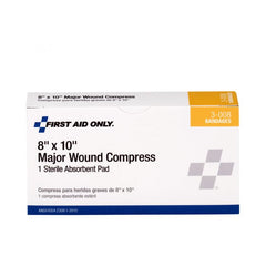First Aid Only 8" x 10" Major Wound Compress, 1 Per Box