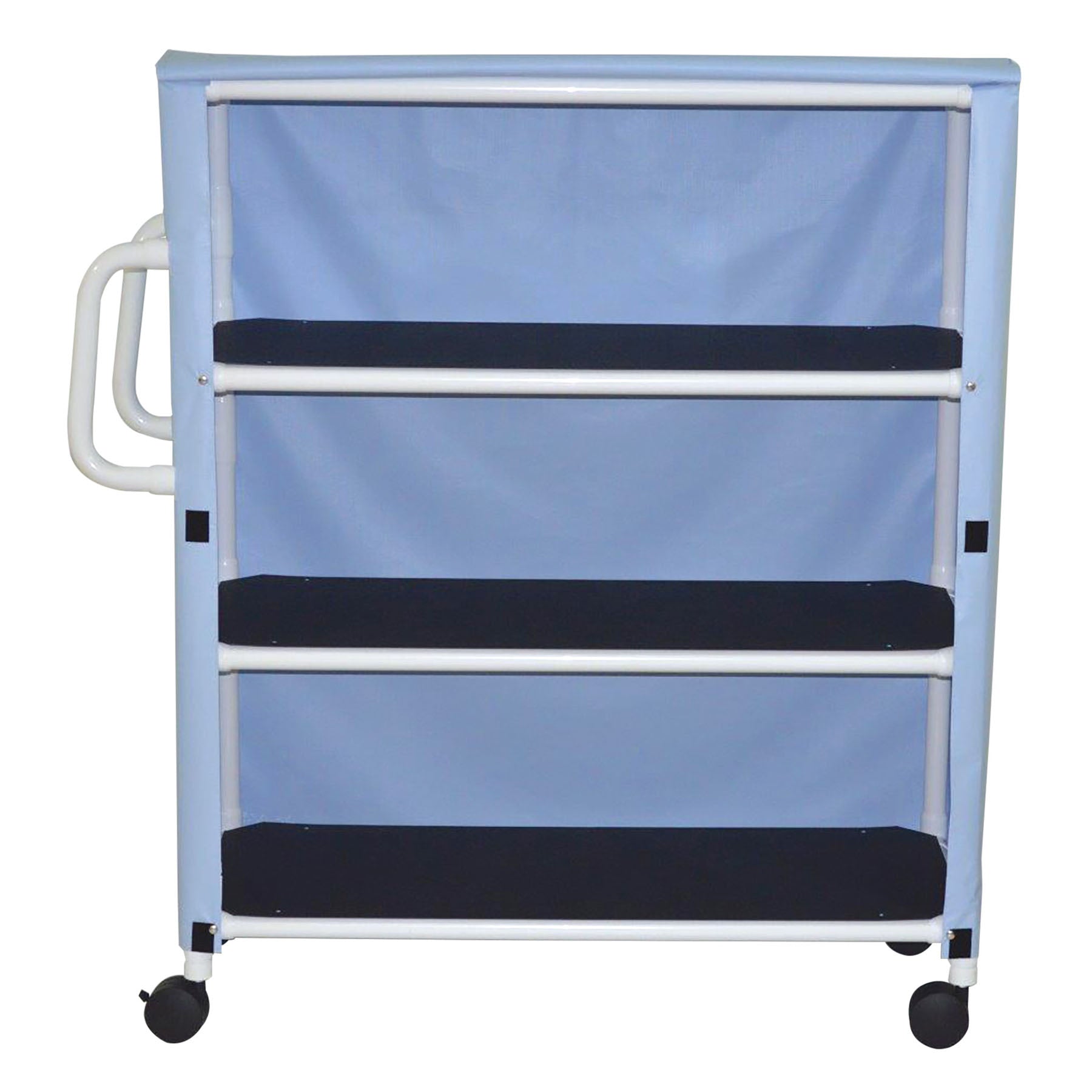 MJM Three-Shelf Jumbo Linen Cart with Cover