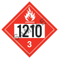 JJ Keller 1210 Class 3 Flammable Liquid Placard