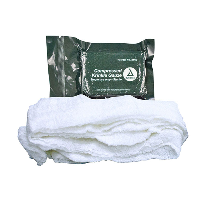 Dynarex 4.5"x4 Yards Compressed Krinkle Gauze