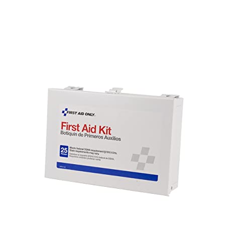 First Aid Only 25 Person First Aid Kit, Steel Case, Custom Logo