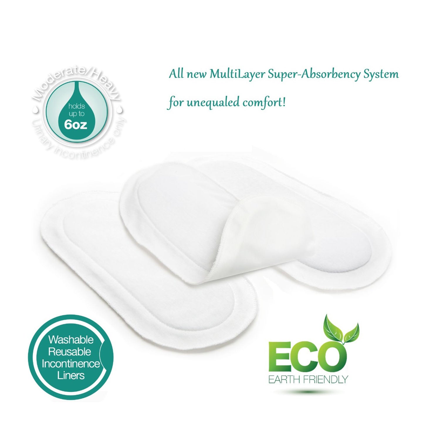 Care Active Unisex Reusable Incontinence Liners