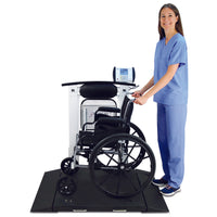 Detecto 6570 Portable Wheelchair Scale with Handrail and Seat