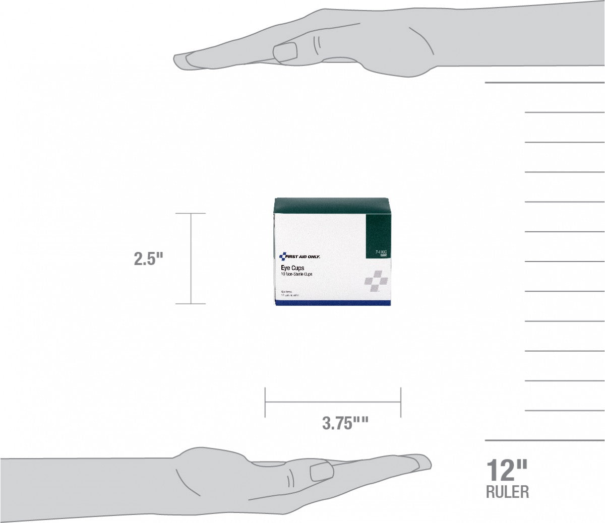 First Aid Only Non-Sterile Eye Cups, 10 Per Box