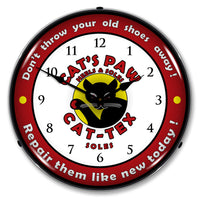 Cat's Paw Cat-Tex Heels & Soles 14" LED Wall Clock