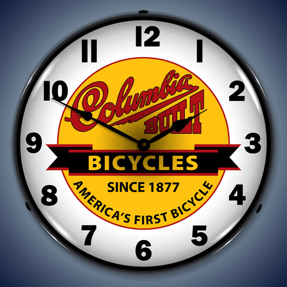 Columbia Bicycles "America's First Bicycle" 14" LED Wall Clock