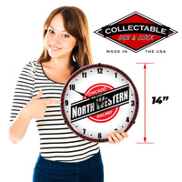 Chicago Railway and North Western 14" LED Wall Clock