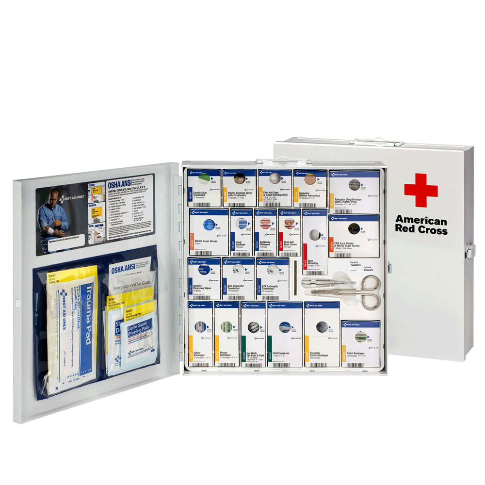 First Aid Only Large Workplace First Aid Kit with Metal Cabinet