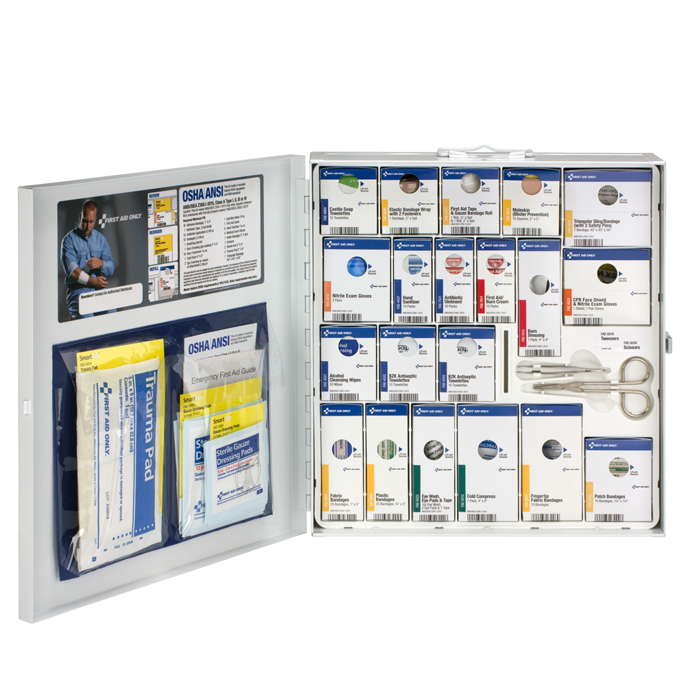 First Aid Only Large Workplace First Aid Kit with Metal Cabinet