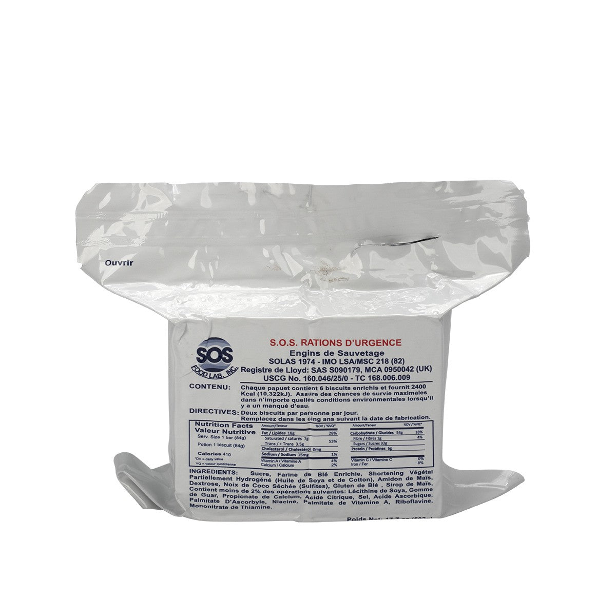 First Aid Only Emergency Food Ration Pack, 2400 Calories