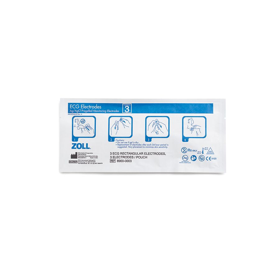 ZOLL 3pk ECG Electrodes (200 pouches, 600 Electrodes)