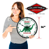 Sinclair Dino Gasoline 14" LED Wall Clock