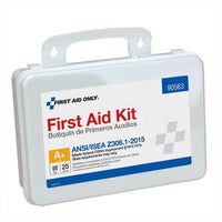 First Aid Only 25 Person Bulk Plastic First Aid Kit, ANSI Compliant, Custom Logo