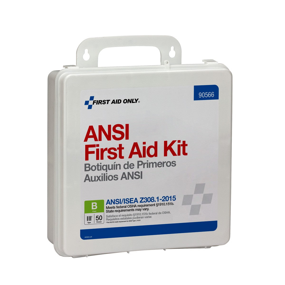 First Aid Only 50 Person Bulk First Aid Kit, ANSI B, Type III, Weatherproof Plastic Case