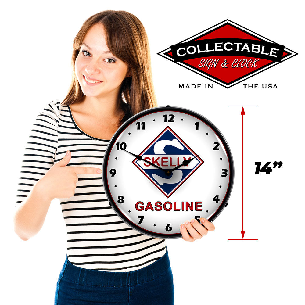 Skelly Gasoline 14" LED Wall Clock