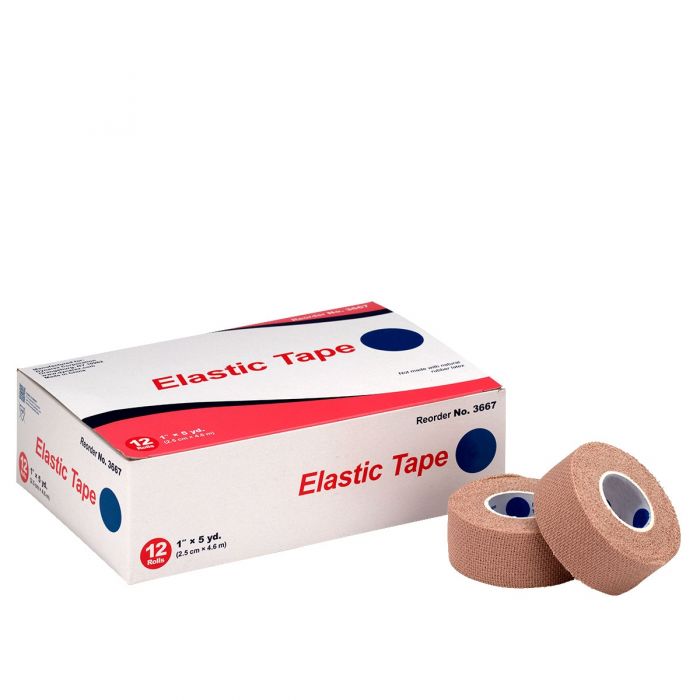 First Aid Only 1" x 5 Yd. Elastic Tape, 12 Per Box