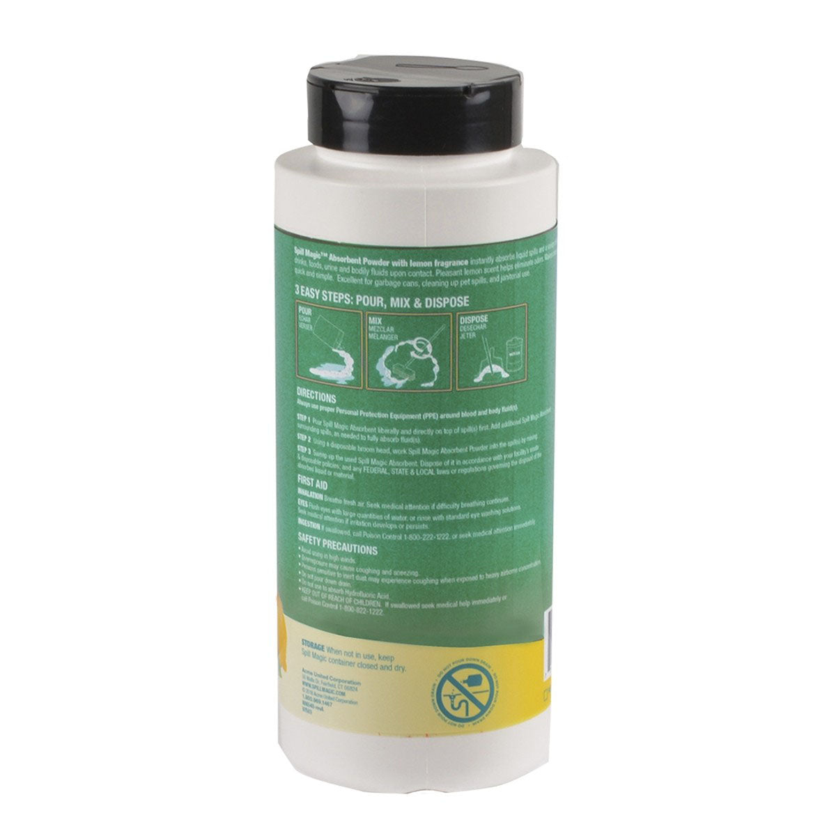 First Aid Only 25 oz Spill Magic Lemon Scented Spill Clean Up Shaker