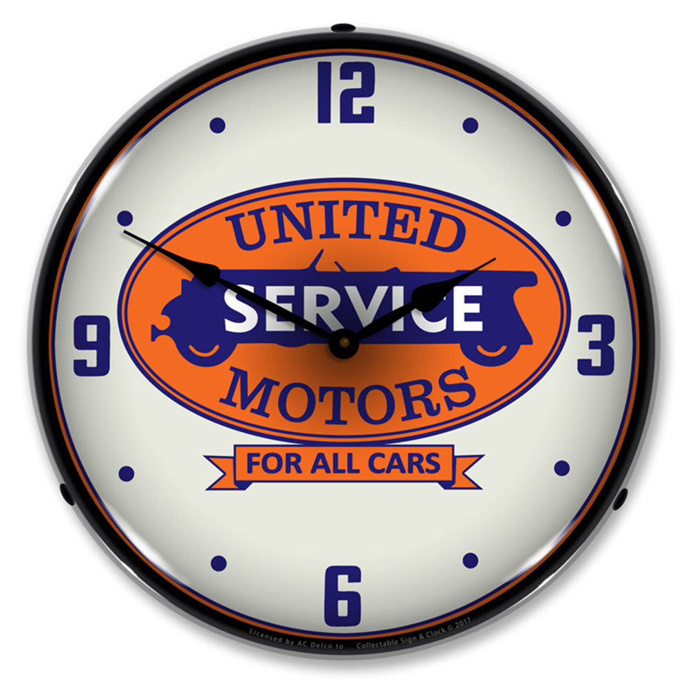 United Motros Service For All Cars 14" LED Wall Clock